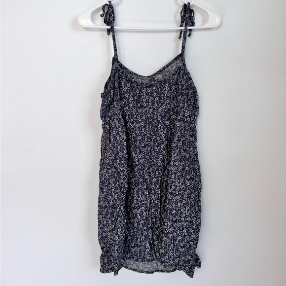American Eagle Floral Print Blue and White Mini Dress Size Large - Picture 1 of 7